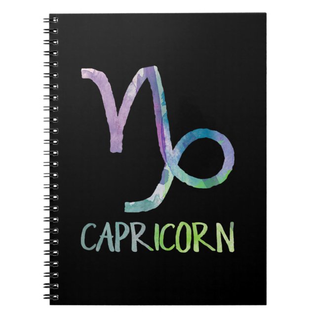 Cuaderno Símbolo zodiaco de Capricornio Regalo de cabra mar (Frente)
