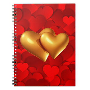 Cuaderno Símbolos de amor en forma de corazón