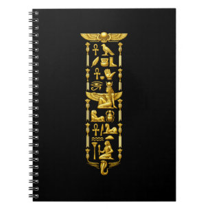 Cuaderno Símbolos dorados del antiguo Egipto – Jeroglíficos