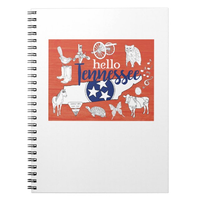 Cuaderno Símbolos estatales de Tennessee Imágenes estatales (Frente)