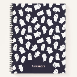 Cuaderno Simpático patrón de Halloween Fantasma Personaliza