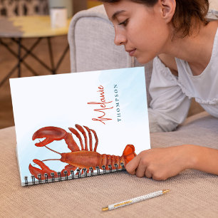 Cuaderno Simple acuarela Océano Náutico Red Lobster