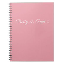 Cuaderno Simple, Bonito y Pagado con Corazón