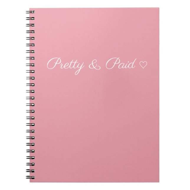 Cuaderno Simple, Bonito y Pagado con Corazón (Frente)