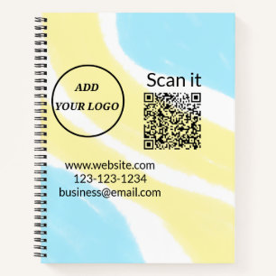 Cuaderno Simple código qr minimalista agregar logo escanear