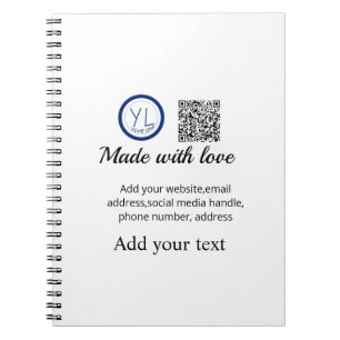 Cuaderno Simple código qr minimalista agregar logo escanear