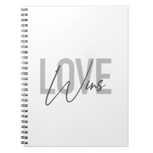 Cuaderno Simple, cool, urban, trendy, modern Love Wins