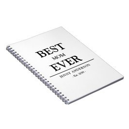Cuaderno Simple Custom Design Best Mom Ever Mothers Gift