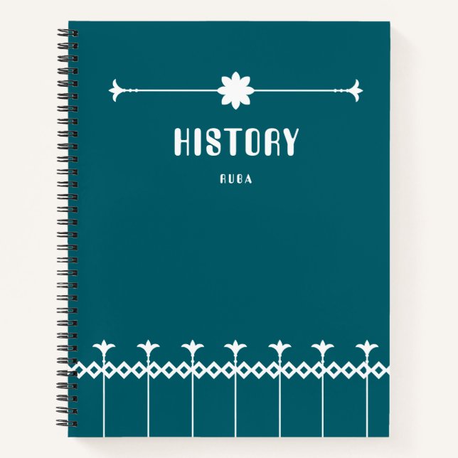 Cuaderno simple de color oscuro (Anverso)