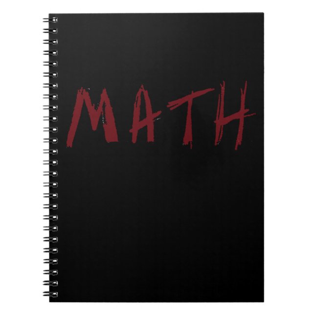 Cuaderno simple de la MATEMÁTICAS (Frente)