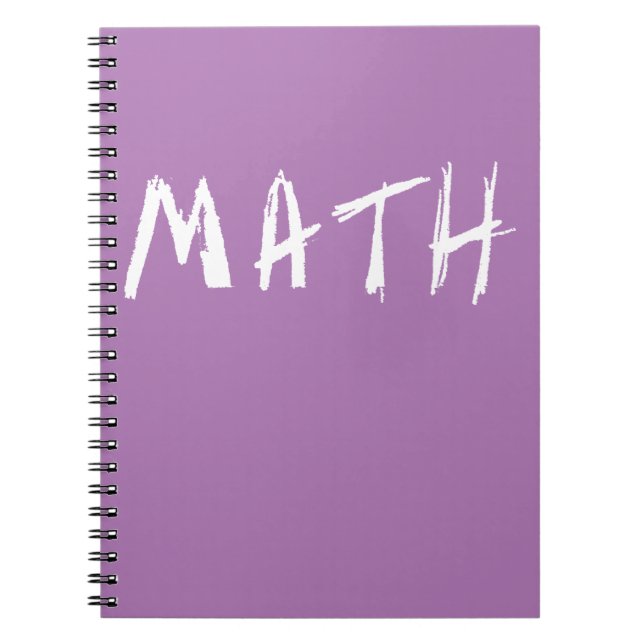 Cuaderno simple de la MATEMÁTICAS (Frente)