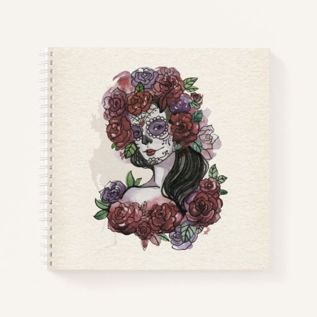 Cuaderno Simple Día de los Muertos dibujado a mano | Cuader (Anverso)