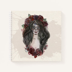 Cuaderno Simple Día de los Muertos dibujado a mano Cuader