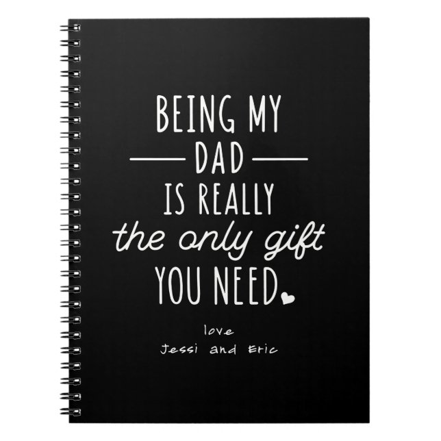 Cuaderno Simple Día De Padres Graciosos Siendo Mi Regalo De (Frente)