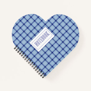 Cuaderno Simple estilo rústico azul Chake