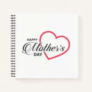 Cuaderno Simple feliz día de la madre Portátil