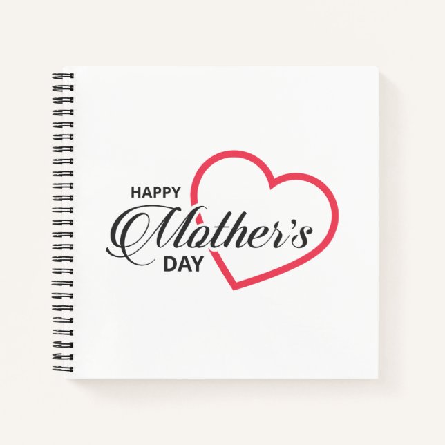Cuaderno Simple feliz día de la madre | Portátil (Anverso)