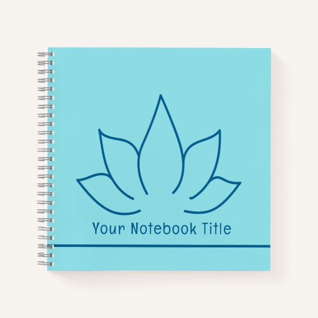 Cuaderno Simple Flor de Loto Elegante Acuarela (Anverso)