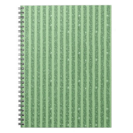 Cuaderno Simple Forest Green Glitter Style Vertical Stripes