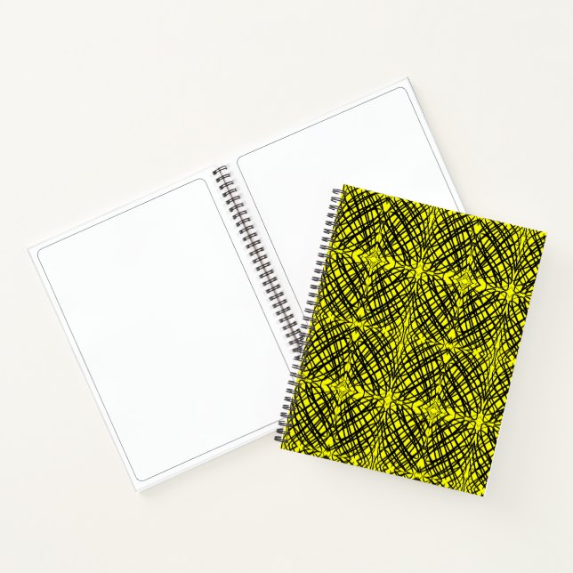 Cuaderno Simple Garabato | Teselado Espejo | Amarillo | (Interior)