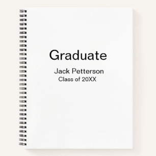 Cuaderno simple graduado mínimo añadir nombre a clase moder