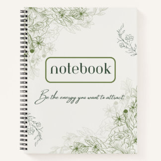 Cuaderno Simple green botanical notebook