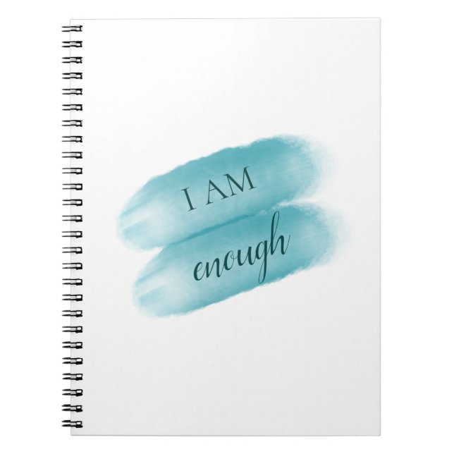 Cuaderno Simple Inspiración Cita Que Soy Suficiente Afirmac (Frente)