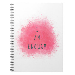 Cuaderno Simple Inspiración Soy Suficiente Afirmación