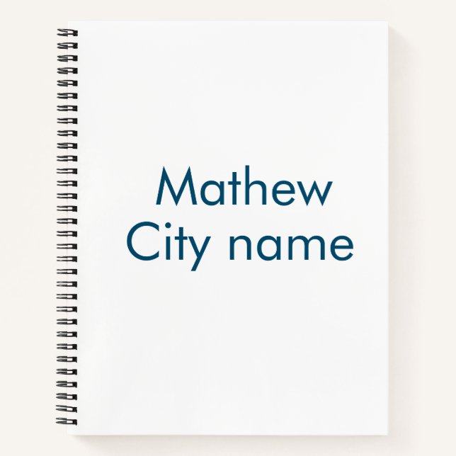 Cuaderno simple letra inicial monograma añada su nombre (Anverso)