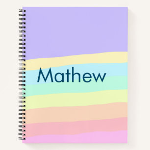 Cuaderno simple letra inicial monograma añada su nombre