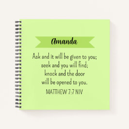 Cuaderno Simple Lime Verde Pregúntenle a Dios Biblia Verdad