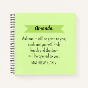 Cuaderno Simple Lime Verde Pregúntenle a Dios Biblia Verdad