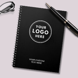 Cuaderno Simple Logo Profesional Negro