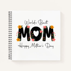 Cuaderno Simple Mejor Mamá del Mundo Día de la Madre Caligr