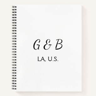 Cuaderno SIMPLE MINIMAL agregar el nombre de la pareja nomb