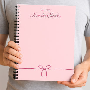 Cuaderno Simple Minimalismo moderno de color rosa