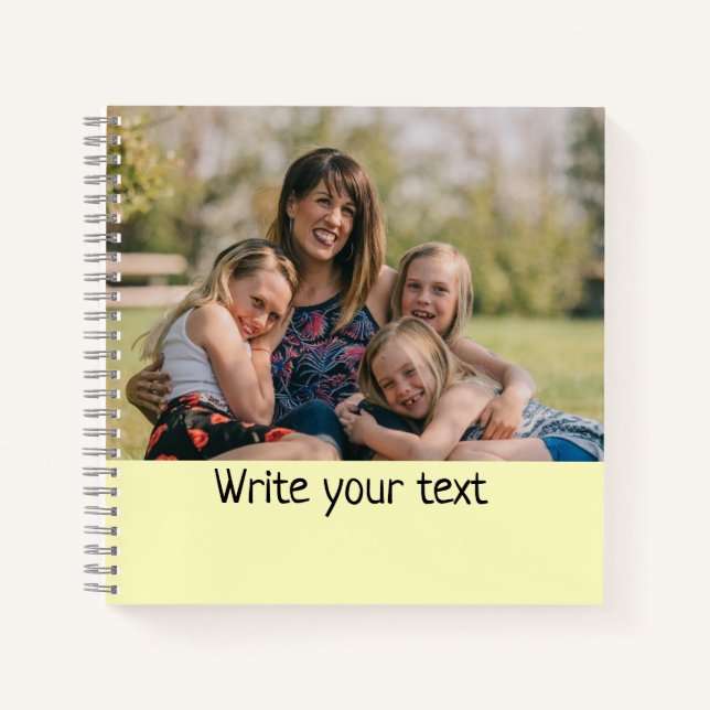 Cuaderno simple mínimo añadir tus navidades de fotos de tex (Anverso)