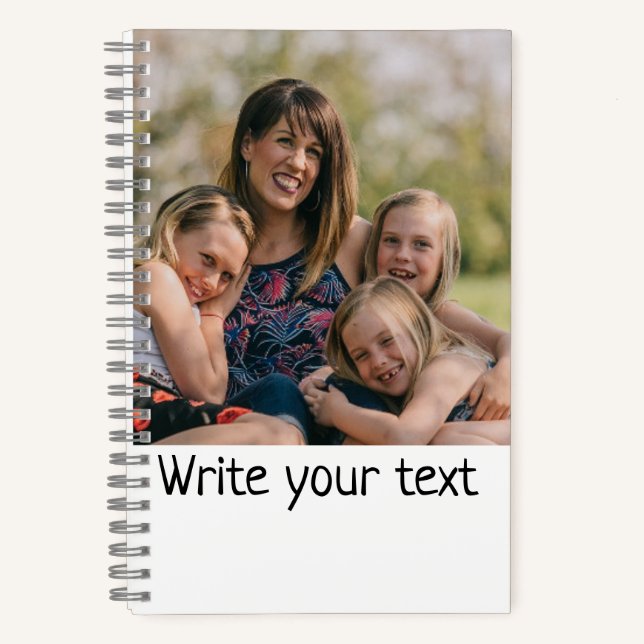 Cuaderno simple mínimo añadir tus navidades de fotos de tex (Anverso)