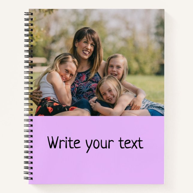Cuaderno simple mínimo añadir tus navidades de fotos de tex (Anverso)