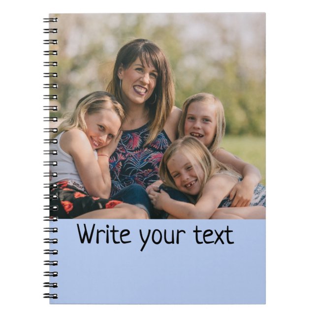 Cuaderno simple mínimo añadir tus navidades de fotos de tex (Frente)