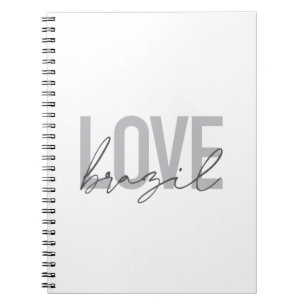 Cuaderno Simple, moderno, urbano, genial diseño Love Brazil