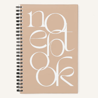 Cuaderno Simple Monogramado Moderno Minimalista
