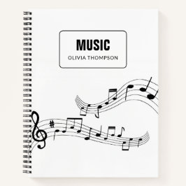 Cuaderno Simple Music Notes Treble School