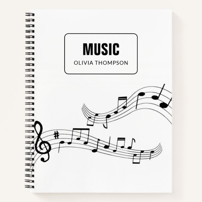 Cuaderno Simple Music Notes Treble School  (Anverso)