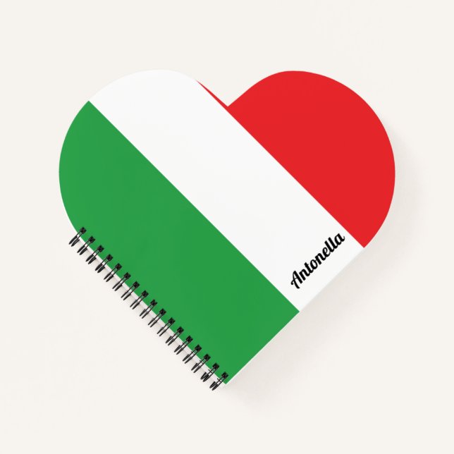 Cuaderno Simple negrita Bandera italiana portátil personali (Anverso)