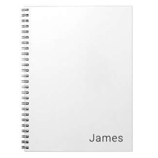 Cuaderno Simple nombre minimalista editable o otro texto