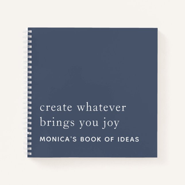 Cuaderno Simple Personalizado 2 Cita Motivadora Dusty Marin (Anverso)