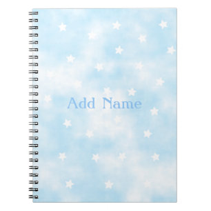 Cuaderno Simple Personalizado Stars Sky Watercolor