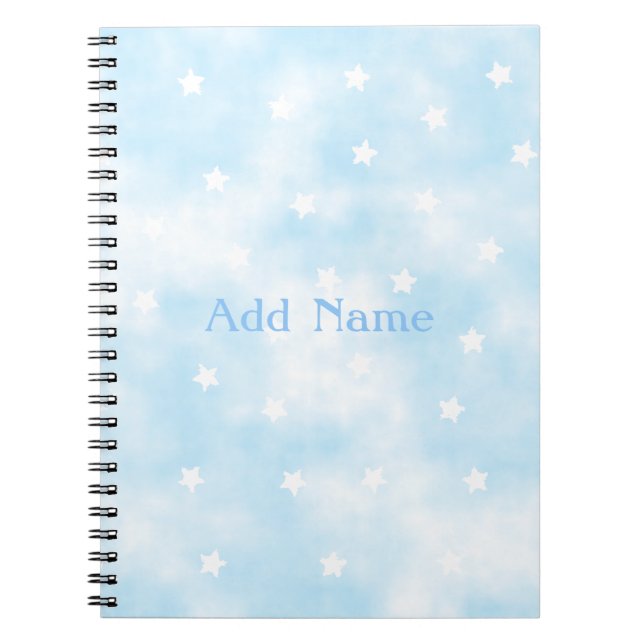 Cuaderno Simple Personalizado Stars Sky Watercolor (Frente)