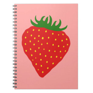 Cuaderno Simple portátil personalizado Strawberry